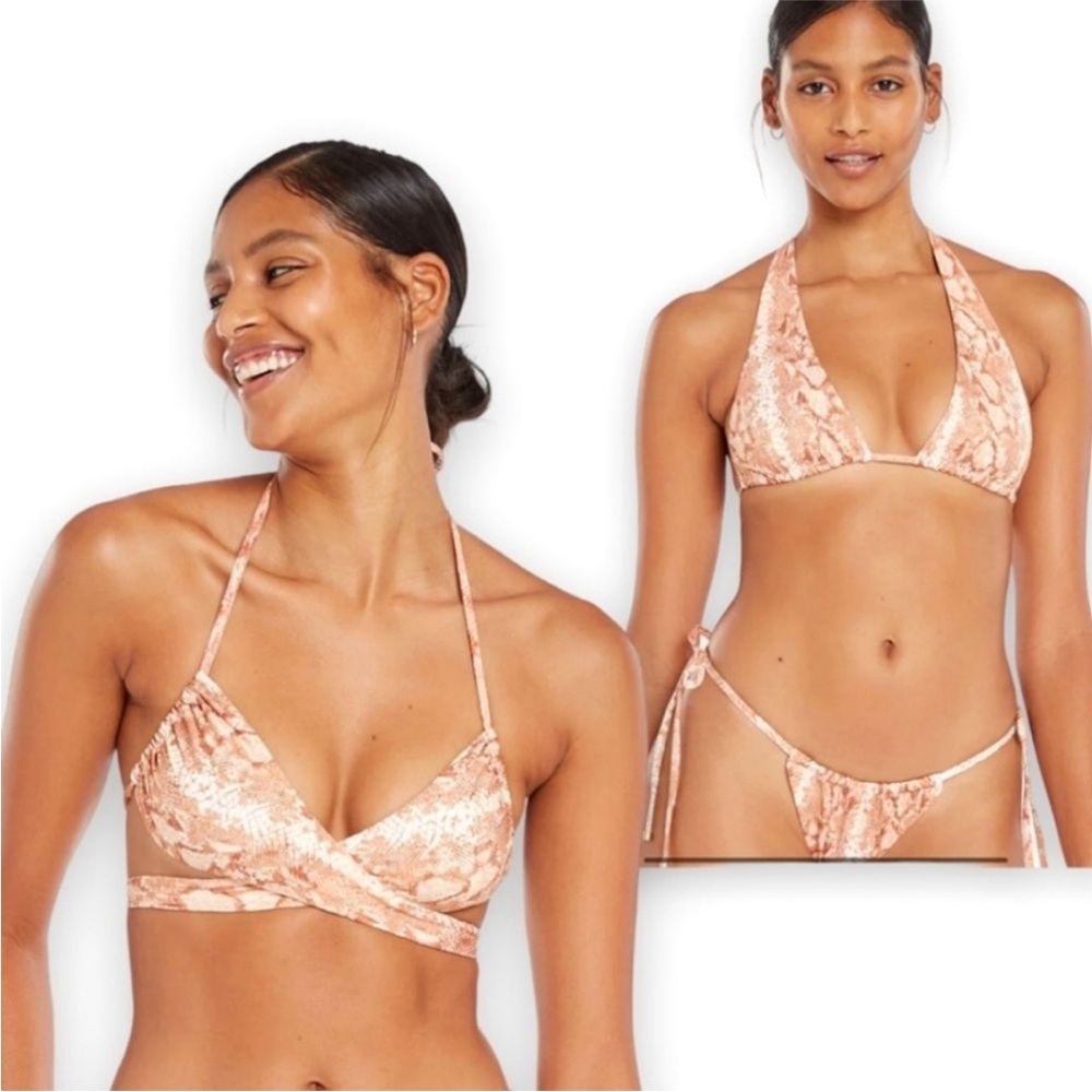 NWT Vitamin A Top Milana’ Convertible Halter in Sand Snake Size Small/6, XS/4